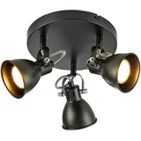 Markslöjd Mion 3 rund schwarz Metall 18 cm