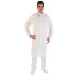 Hygonorm® PP Besucherkittel, leicht 27439 , 1 Stück, Länge: 105cm, Größe: L, Farbe: weiß