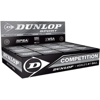 12x Dunlop Squash Balls "Competition" yellow
