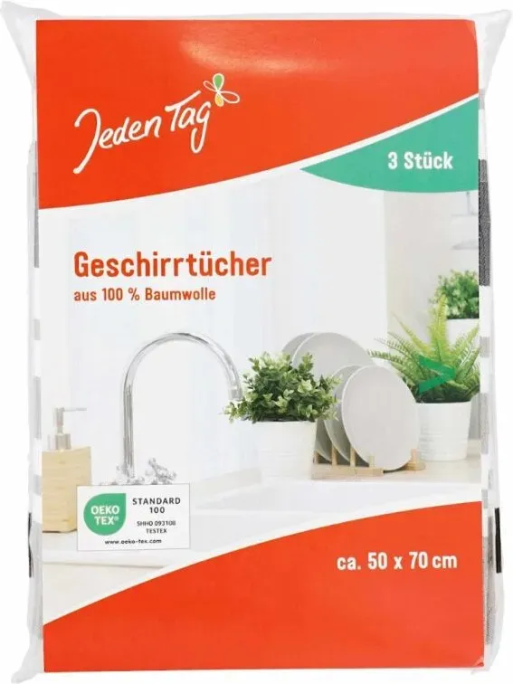 Jeden Tag Geschirrtücher 3er Pack