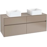 Villeroy & Boch Villeroy und Boch Collaro Waschtischunterschrank C04800VG 140 x 54,8 x 50 cm, für 2 Waschtische, Truffle Grey