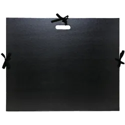 Exacompta Zeichenmappe mit Schleifchen und Griff für Format 50x70cm Kraft schwarz, 59x72cm