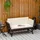 Outsunny Polyrattan Gartensofa 2-Sitzer Loungesofa braun