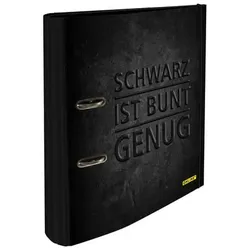6 Stück Online Ordner schwarz ist bunt genug, A4, 7cm 4014421101235 ONLINE