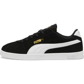 Puma Unisex Club II Sneaker, Black White Gold, 47 EU