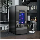 Homcom Weinkühlschrank Metall Hartglas Schwarz