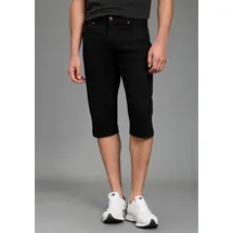 Bruno Banani Jeansbermudas BRUNO BANANI "Hutch-Bermuda", Herren, Gr. 42, Länge 32, schwarz, Denim/Jeans, Obermaterial: 98% Baumwolle, 2% Elasthan, unifarben, straight fit kniebedeckend, Jeans, Straight-Fit, normale Leibhöhe, aus elastischem Denim-Material