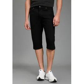 Bruno Banani Jeansbermudas BRUNO BANANI "Hutch-Bermuda", Herren, Gr. 42, Länge 32, schwarz, Denim/Jeans, Obermaterial: 98% Baumwolle, 2% Elasthan, unifarben, straight fit kniebedeckend, Jeans, Straight-Fit, normale Leibhöhe, aus elastischem Denim-Material