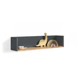 livinity Waschmaschinenumbauschrank Paolina 93,4 x 20 x 20 cm Anthrazit/Goldkraft Eiche