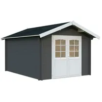 Palmako Gartenhaus Lotta 10,0 m2 - 34 mm Grau
