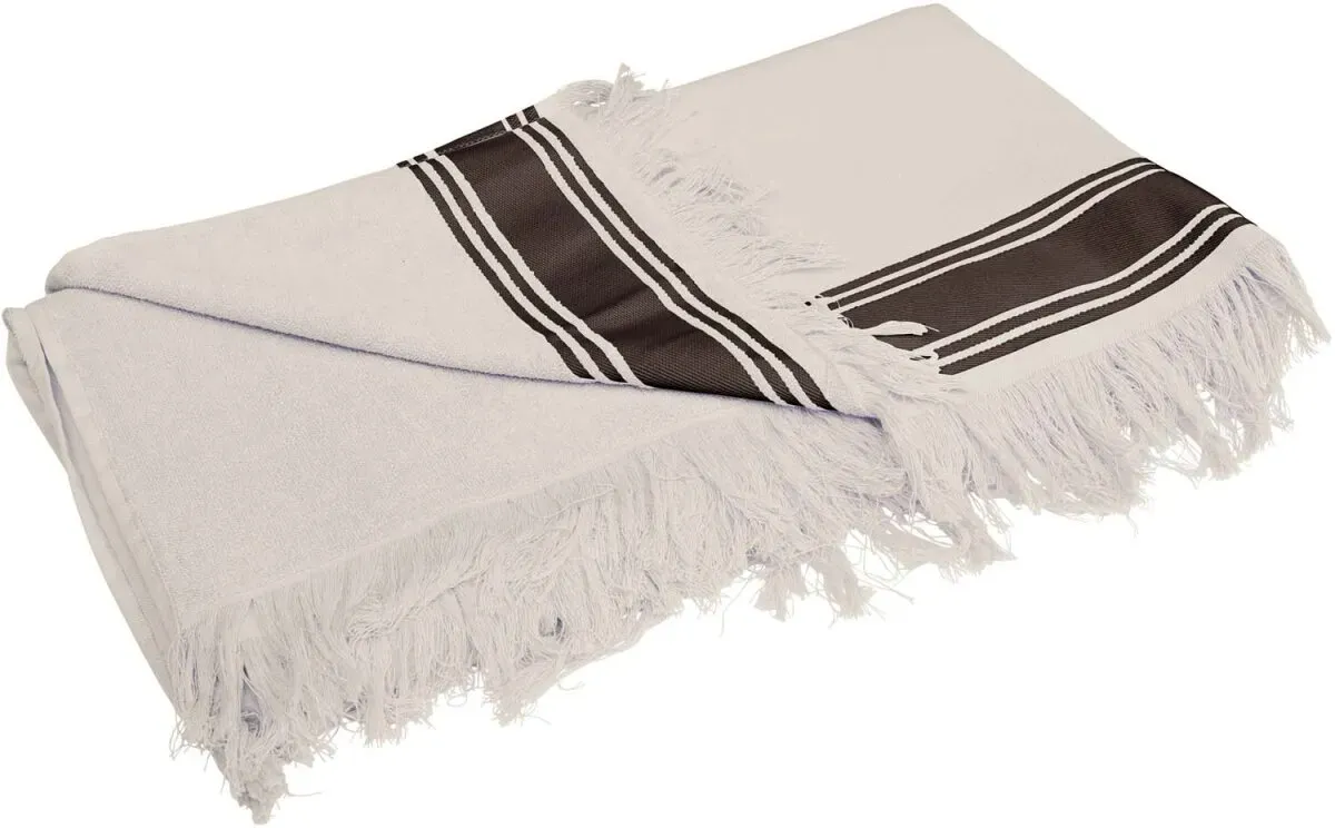 Kariban Fouta Strandtuch K128 natural/chocolate one size