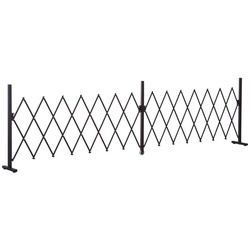 Outsunny Scherengitter, Aluminium/Eisen, dunkelbraun, LxH: 405 x 103,5 cm