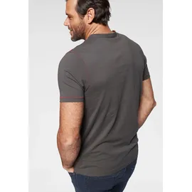 MAN'S WORLD Henleyshirt MAN'S WORLD, Herren, Gr. S (44/46), grau, Single Jersey, Obermaterial: 100% Baumwolle. Besatz: 100% Baumwolle, bedruckt, Rundhals, Shirts, Kurzarm, lässige Passform, bedruckt, Rundhals, casual, Topseller