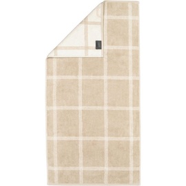 CAWÖ Luxury Home Two-Tone Grafik 604 Handtuch 50 x 100 cm sand