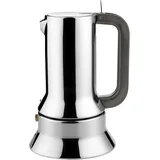 Alessi 9090 6 Tassen edelstahl/braun