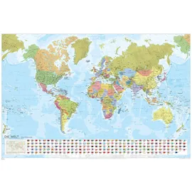 Mairdumont MARCO POLO Weltkarte - Staaten der Erde mit Flaggen, plano in Hülse: 120 x 80 cm (MARCO POLO Panorama)