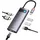 Baseus Metal Gleam, USB-C 6 Ports), Dockingstation - USB 3.2 Gen 1 (3.1 Gen 1) Type-C, 100 W, 10,100,1000 Mbit/s, Grau,