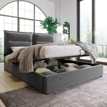 lanki international gmbh Odikalo 140 x 200 cm Grau/Schwarz