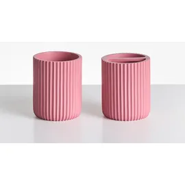 Beliani Badaccessoires Set 5-teilig Badaccessoire-Set Rosa