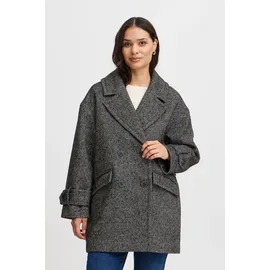 Fransa Jacke Mailika grau / schwarz / weiß L