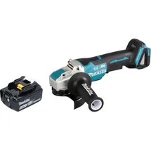 Makita DGA 520 T1X1 Akku Winkelschleifer 18 V 125 mm X-LOCK Brushless + 1x Akku 5,0 Ah - ohne Ladegerät