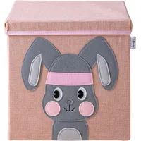 Lifeney Aufbewahrungsbox mit Deckel Katze I Spielzeugbox mit Tiermotiv