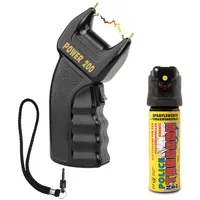 SHD – Elektroschocker mit 200.000 Volt im Set mit 63ml Jet Pfefferspray - mit PTB Zulassung zur Tierabwehr