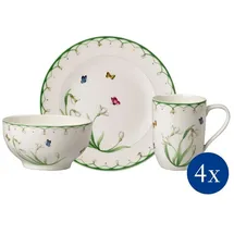 Villeroy & Boch Colourful Spring Frühstücks-Set 12-tlg. grün