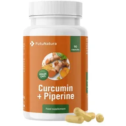 FutuNatura Curcumin (Curcuma longa) + Piperin 500 mg - Antioxidans Kapseln 90 St