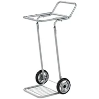Kongamek Müllsackständer in grau 580x470x940mm Vollgummibereifung mit 50kg Tragkraft für 125l-säcke