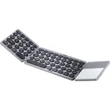 Renkforce RF-FWK-250 Bluetooth® Tastatur Deutsch, QWERTZ Grau, Schwarz