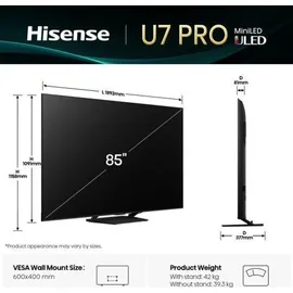 Hisense 85U7Q PRO 85 Zoll MiniLED ULED 4K Smart TV