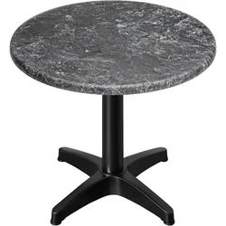 WBC | Bistro Außen Tisch | Ø:H 70 x 78,5 cm | Felsen / Schwarz | Rund