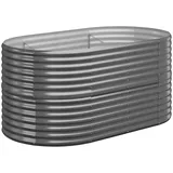 vidaXL Hochbeet Pulverbeschichteter Stahl 152 x 80 x 68 cm Anthrazit