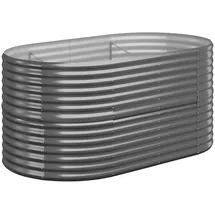 vidaXL Hochbeet Pulverbeschichteter Stahl 152 x 80 x 68 cm Anthrazit