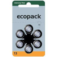 60 Hörgerätebatterien Typ 13 Varta Ecopack Hörgerätebatterie