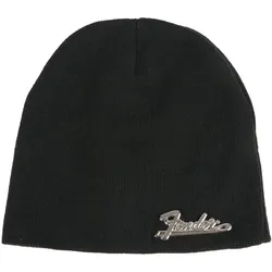 Fender Beanie mit Metall-Logo Strick-Mütze vom bekannten Gitarren-Hersteller Fan-Beanie KC230303FEN Schwarz - One-Size
