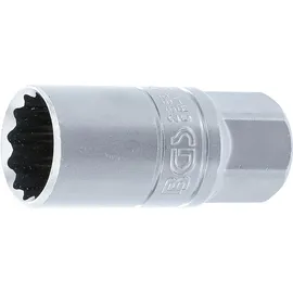BGS Zündkerzen-Einsatz mit Haltegummi Zwölfkant 12,5 mm (1/2") SW 21 mm