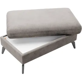sit&more Stauraumhocker Morris Jubi 103 x 44 x 69 cm Polyester Grau/Taupe