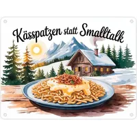 Speecheese Allgäu Kässpatzen Metallschild in 15x20 cm mit Humor