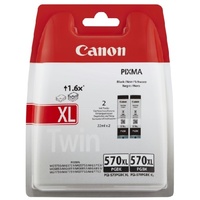 Canon Original Tintenpatrone schwarz High-Capacity pigmentiert Doppelpack Blister mit Sicherheitsband 0318C010