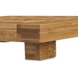 Relaxdays Untersetzer 2er Set Bambus, Topfuntersetzer für Töpfe, Pfannen, Teller, HBT ca. 4 x 20 x 20 cm, natur