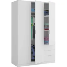 Loungitude Kleiderschrank 3-türig 121 x 180 x 52 cm Holzart nicht angegeben weiß