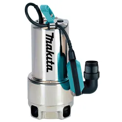 Elektropumpe MAKITA "Elektro-Tauchpumpe »PF1110«", blau (türkis), B:18,5cm H:35,5cm L:16cm, Pumpen, 1.100 W, 15.000 l/h, 2 Schlauchanschluss