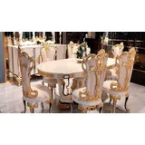 Tisch Luxus Esszimmertisch Esstisch Esszimmer Holz Tische Barock Ess Möbel Neu - Gold