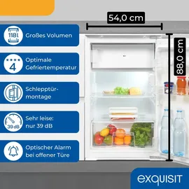 Exquisit EKS5131-4-E-040D Einbaukühlschrank (118 l, 880 mm hoch)