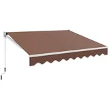 KOMFOTTEU Gelenkarmmarkise Klemmmarkise UV-beständig wasserabweisend, 245 x 200 cm braun