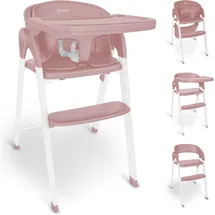 BabyGO Levels Hochstuhl inkl. Essbrett rose/white