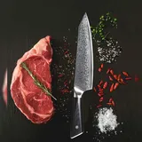 Muxel Kochmesser und Küchenmesser Damast Edelstahl Chefmesser mit 20 cm Klinge extra scharf Profimesser