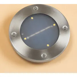 esotec Solarleuchte Kunststoff D=112mm 2er Set silber